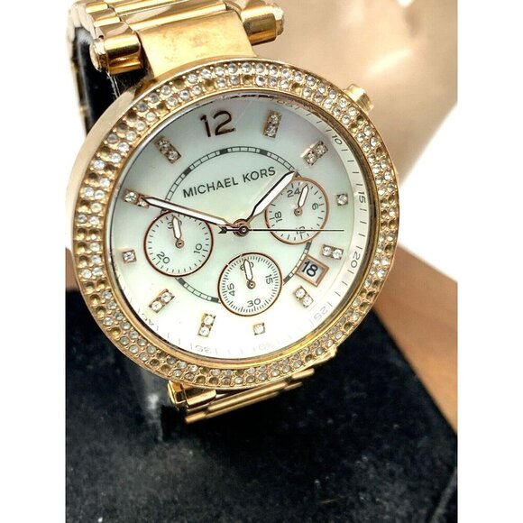Michael Kors Women's Watch MK5491 Parker Quartz Chronograph Rose Gold Steel USED - Picture 13 of 14